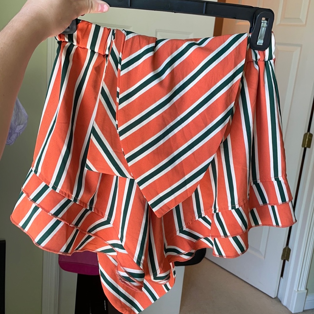 Shein matching set orange, green & white